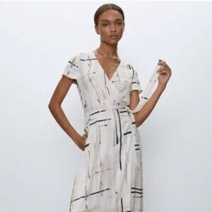 Babaton Split Wrap Dress Size Medium